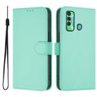 For Tecno Spark 7P Skin Feel Solid Color Leather Phone Case with Lanyard(Mint Green) - 2