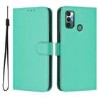 For Tecno Spark 7 / 7T Skin Feel Solid Color Leather Phone Case with Lanyard(Green) - 2