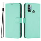 For Tecno Spark 7 / 7T Skin Feel Solid Color Leather Phone Case with Lanyard(Mint Green) - 2