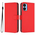 For Tecno Spark 9T / 9 Pro Skin Feel Solid Color Leather Phone Case with Lanyard(Red) - 2