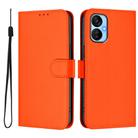 For Tecno Spark 9T / 9 Pro Skin Feel Solid Color Leather Phone Case with Lanyard(Orange) - 2