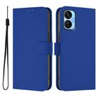 For Tecno Spark 9T / 9 Pro Skin Feel Solid Color Leather Phone Case with Lanyard(Dark Blue) - 2