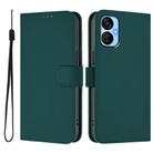 For Tecno Spark 9T / 9 Pro Skin Feel Solid Color Leather Phone Case with Lanyard(Dark Green) - 2