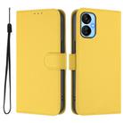 For Tecno Spark 9T / 9 Pro Skin Feel Solid Color Leather Phone Case with Lanyard(Lemon Yellow) - 2