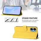 For Tecno Spark 9T / 9 Pro Skin Feel Solid Color Leather Phone Case with Lanyard(Lemon Yellow) - 3