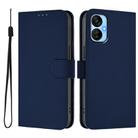 For Tecno Spark 9T / 9 Pro Skin Feel Solid Color Leather Phone Case with Lanyard(Navy Blue) - 2