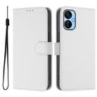 For Tecno Spark 9T / 9 Pro Skin Feel Solid Color Leather Phone Case with Lanyard(White) - 2