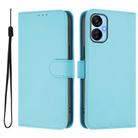 For Tecno Spark 9T / 9 Pro Skin Feel Solid Color Leather Phone Case with Lanyard(Sky Blue) - 2