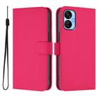 For Tecno Spark 9T / 9 Pro Skin Feel Solid Color Leather Phone Case with Lanyard(Rose Red) - 2