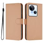 For Tecno Spark 10 5G Skin Feel Solid Color Leather Phone Case with Lanyard(Nude) - 2