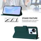For Tecno Spark 10 5G Skin Feel Solid Color Leather Phone Case with Lanyard(Dark Green) - 3
