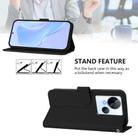 For Tecno Spark 10 5G Skin Feel Solid Color Leather Phone Case with Lanyard(Black) - 3