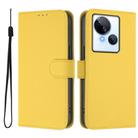 For Tecno Spark 10 5G Skin Feel Solid Color Leather Phone Case with Lanyard(Lemon Yellow) - 2