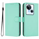 For Tecno Spark 10 5G Skin Feel Solid Color Leather Phone Case with Lanyard(Mint Green) - 2