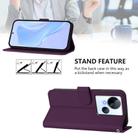 For Tecno Spark 10 5G Skin Feel Solid Color Leather Phone Case with Lanyard(Violet) - 3