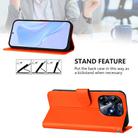 For Tecno Spark 10 Pro 4G Skin Feel Solid Color Leather Phone Case with Lanyard(Orange) - 3