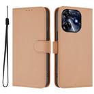 For Tecno Spark 10 Pro 4G Skin Feel Solid Color Leather Phone Case with Lanyard(Nude) - 2