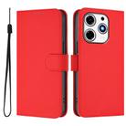 For Tecno Spark 10 Pro Magic Skin Feel Solid Color Leather Phone Case with Lanyard(Red) - 2