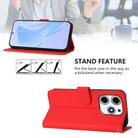 For Tecno Spark 10 Pro Magic Skin Feel Solid Color Leather Phone Case with Lanyard(Red) - 3