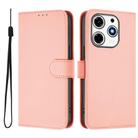 For Tecno Spark 10 Pro Magic Skin Feel Solid Color Leather Phone Case with Lanyard(Pink) - 2