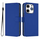 For Tecno Spark 10 Pro Magic Skin Feel Solid Color Leather Phone Case with Lanyard(Dark Blue) - 2