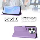 For Tecno Spark 10 Pro Magic Skin Feel Solid Color Leather Phone Case with Lanyard(Lavender Purple) - 3