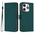 For Tecno Spark 10 Pro Magic Skin Feel Solid Color Leather Phone Case with Lanyard(Dark Green) - 2