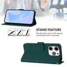 For Tecno Spark 10 Pro Magic Skin Feel Solid Color Leather Phone Case with Lanyard(Dark Green) - 3