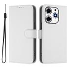 For Tecno Spark 10 Pro Magic Skin Feel Solid Color Leather Phone Case with Lanyard(White) - 2