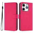 For Tecno Spark 10 Pro Magic Skin Feel Solid Color Leather Phone Case with Lanyard(Rose Red) - 2