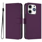 For Tecno Spark 10 Pro Magic Skin Feel Solid Color Leather Phone Case with Lanyard(Violet) - 2