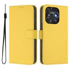 For Tecno Spark 10C / 10 4G Skin Feel Solid Color Leather Phone Case with Lanyard(Lemon Yellow) - 2
