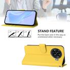 For Tecno Spark 20 Pro+ 4G Skin Feel Solid Color Leather Phone Case with Lanyard(Lemon Yellow) - 3