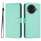 For Tecno Spark 20 Pro+ 4G Skin Feel Solid Color Leather Phone Case with Lanyard(Mint Green) - 2