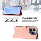 For Tecno Spark 20 Pro 5G Skin Feel Solid Color Leather Phone Case with Lanyard(Pink) - 3