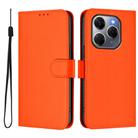 For Tecno Spark 20 Pro 5G Skin Feel Solid Color Leather Phone Case with Lanyard(Orange) - 2