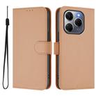 For Tecno Spark 20 Pro 5G Skin Feel Solid Color Leather Phone Case with Lanyard(Nude) - 2