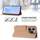 For Tecno Spark 20 Pro 5G Skin Feel Solid Color Leather Phone Case with Lanyard(Nude) - 3