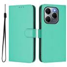 For Tecno Spark 20 Pro 5G Skin Feel Solid Color Leather Phone Case with Lanyard(Green) - 2
