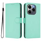 For Tecno Spark 20 Pro 5G Skin Feel Solid Color Leather Phone Case with Lanyard(Mint Green) - 2