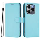 For Tecno Spark 20 Pro 5G Skin Feel Solid Color Leather Phone Case with Lanyard(Sky Blue) - 2