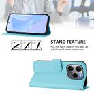 For Tecno Spark 20 Pro 5G Skin Feel Solid Color Leather Phone Case with Lanyard(Sky Blue) - 3
