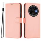 For Tecno Spark 30C Skin Feel Solid Color Leather Phone Case with Lanyard(Pink) - 2
