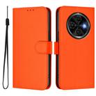 For Tecno Spark 30C Skin Feel Solid Color Leather Phone Case with Lanyard(Orange) - 2