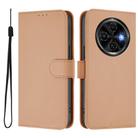 For Tecno Spark 30C Skin Feel Solid Color Leather Phone Case with Lanyard(Nude) - 2