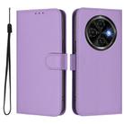 For Tecno Spark 30C Skin Feel Solid Color Leather Phone Case with Lanyard(Lavender Purple) - 2