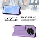For Tecno Spark 30C Skin Feel Solid Color Leather Phone Case with Lanyard(Lavender Purple) - 3