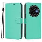 For Tecno Spark 30C Skin Feel Solid Color Leather Phone Case with Lanyard(Green) - 2