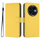 For Tecno Spark 30C Skin Feel Solid Color Leather Phone Case with Lanyard(Lemon Yellow) - 2