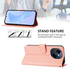 For Tecno Spark Go 1 Skin Feel Solid Color Leather Phone Case with Lanyard(Pink) - 3